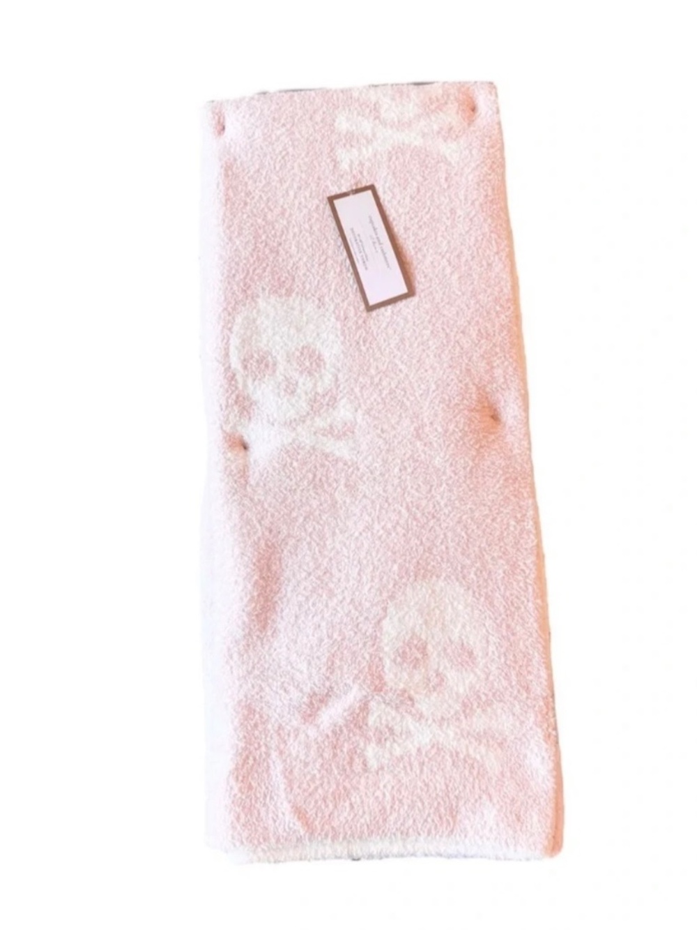 VIRAL PASTEL PINK Super Plush Skull Reversible Blanket Cupcakes & Cashmere NEW
